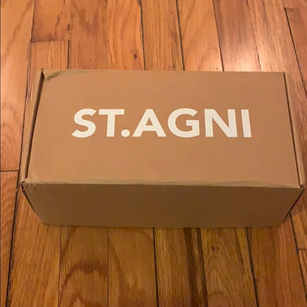 St Agni Hennie Rattan sandals, New in Box